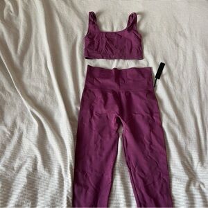 SET Active Purple Sports Bra and Leggings Set